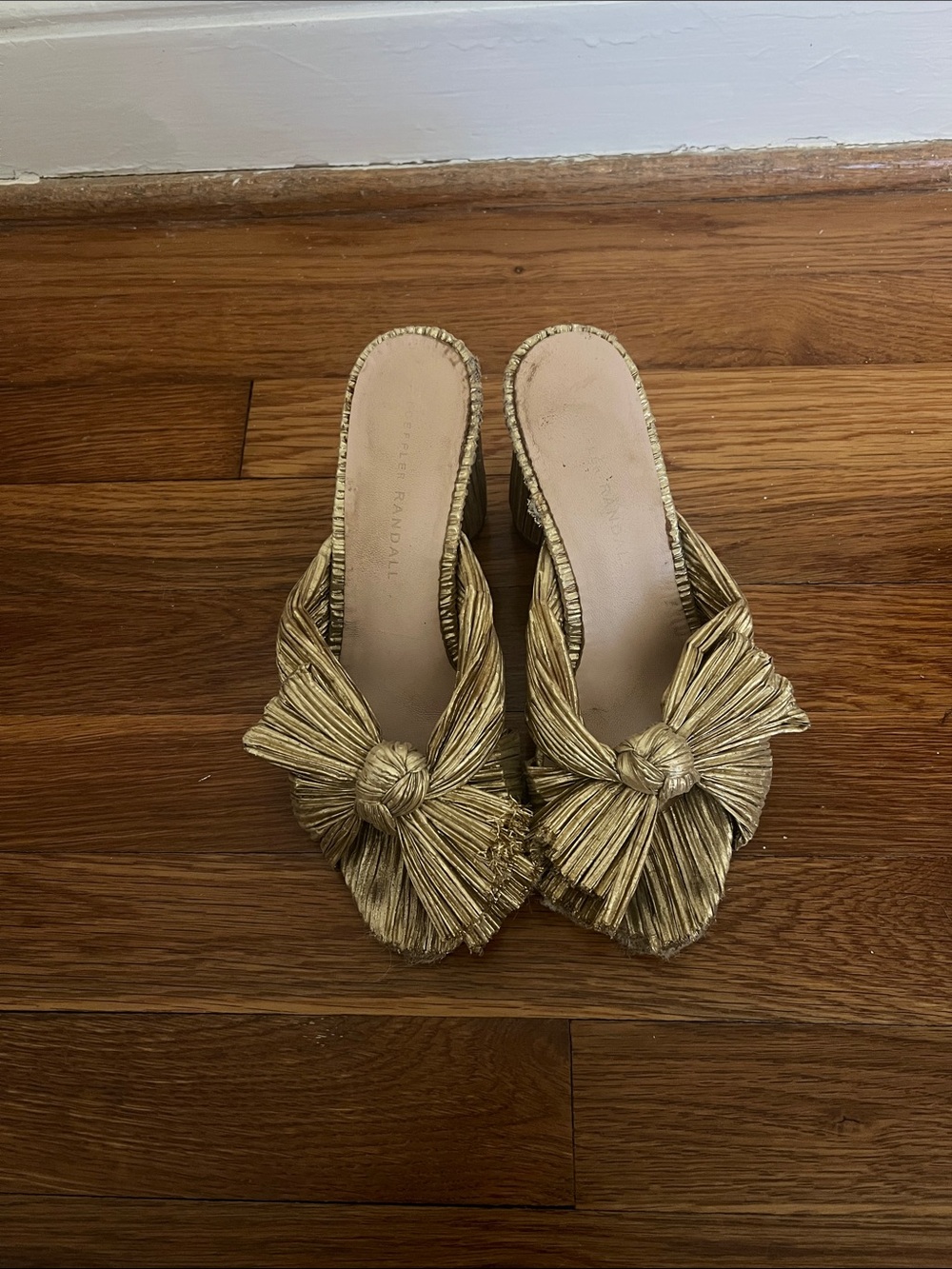 Loeffler Randall Penny Slip-On Heels in Gold - Women Shoes